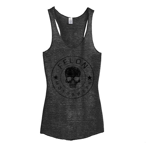 Skull emblem / acid black tank