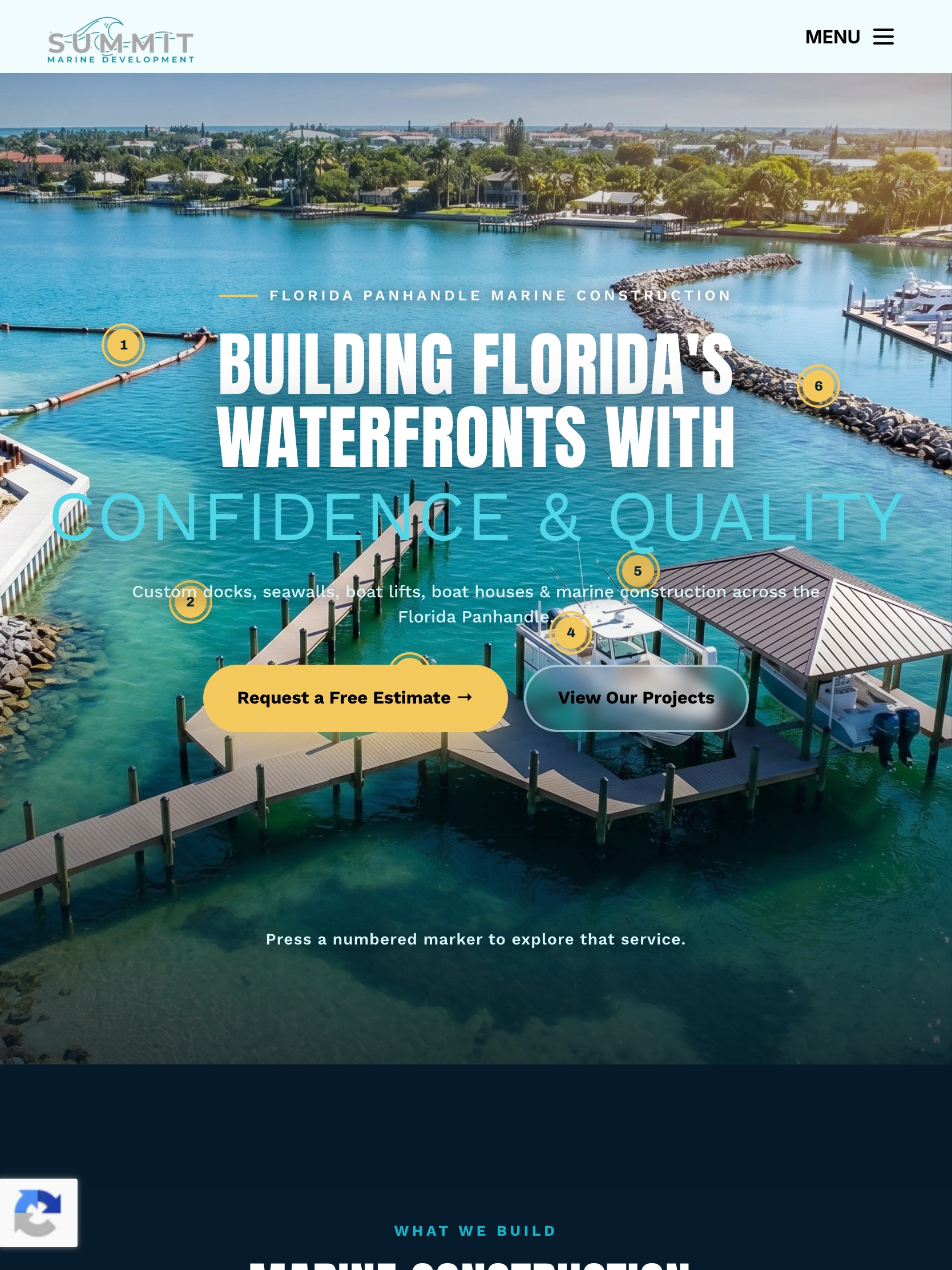 Home page in its tablet layout