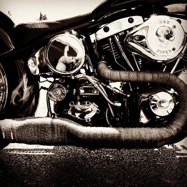 Motorcycle engine / monochrome detail