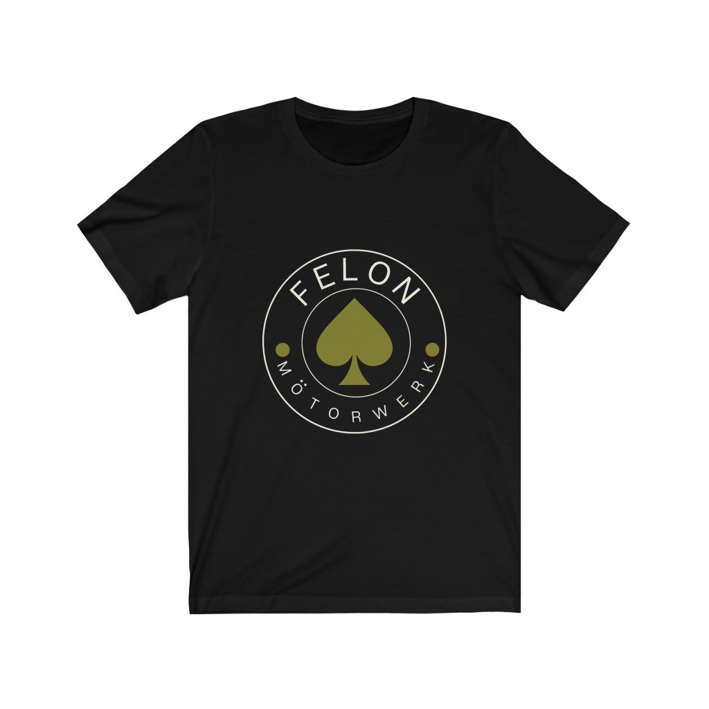 Gold spade / black tee