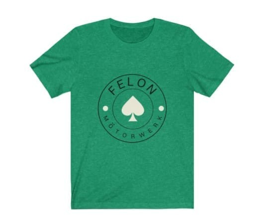 White spade / green tee