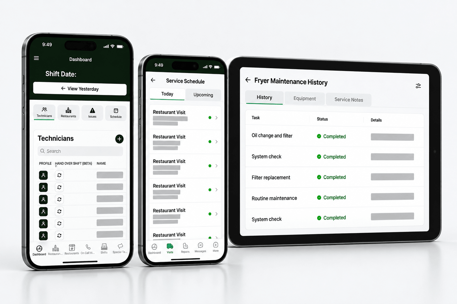 U.S. Oil Solutions — Operational reporting, presented in a studio device composition.