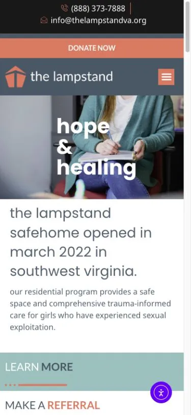 The Lampstand VA — The Lampstand · mobile website · October 2026