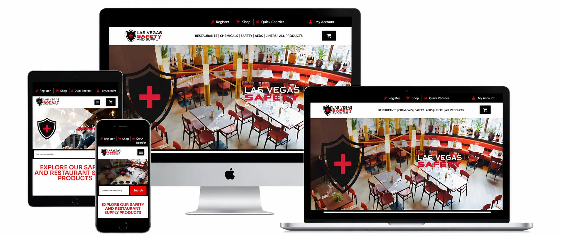 Las Vegas Safety & Supply — Rebuilt ecommerce store across devices