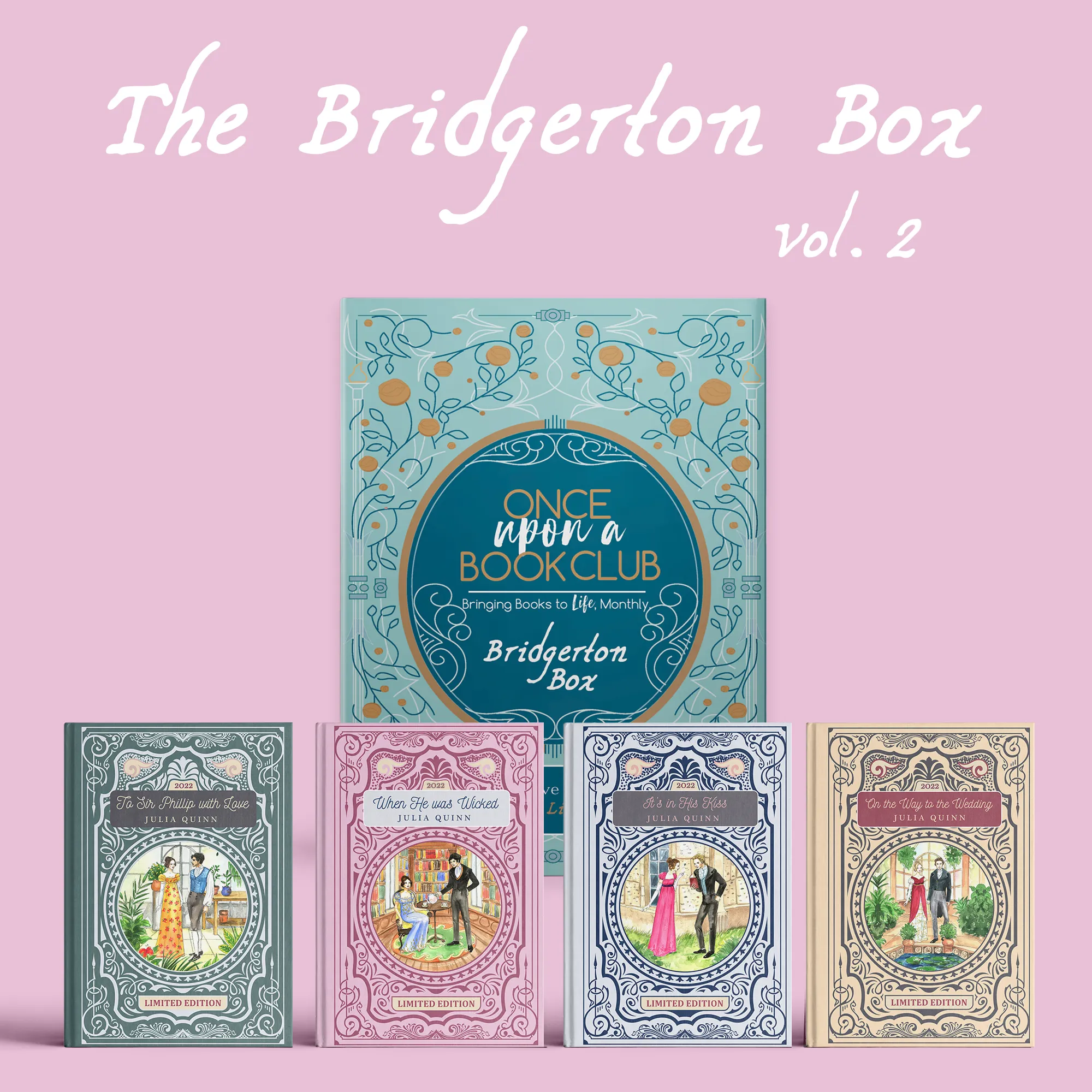 Once Upon a Book Club — Campaign source · Bridgerton box, book and numbered gifts