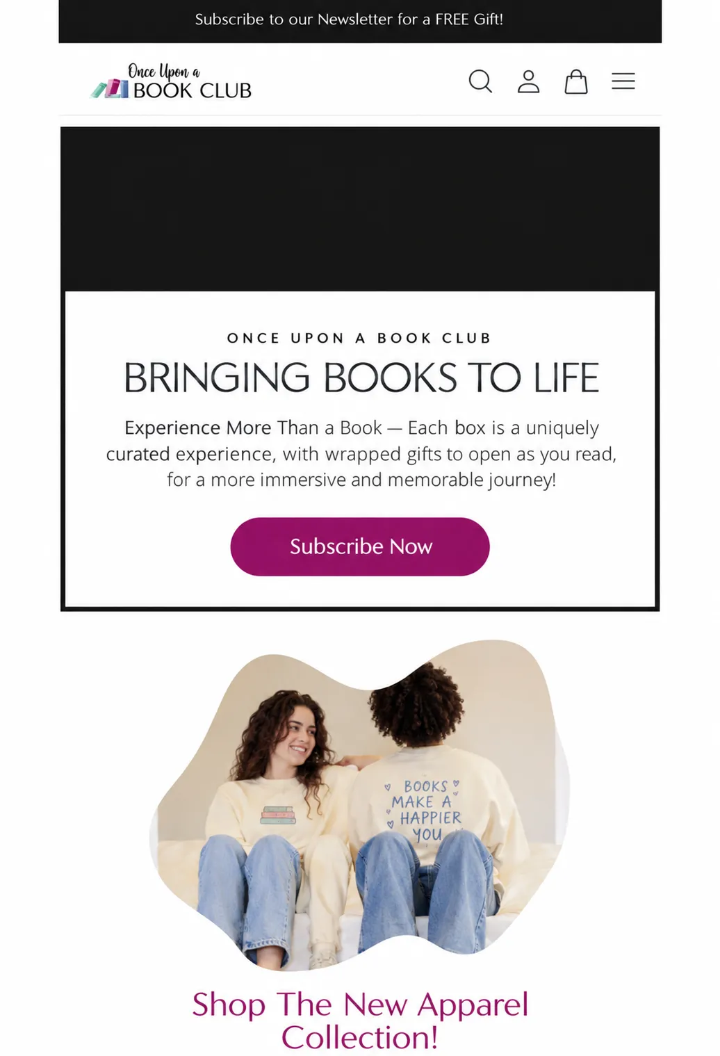 Once Upon a Book Club mobile storefront presentation