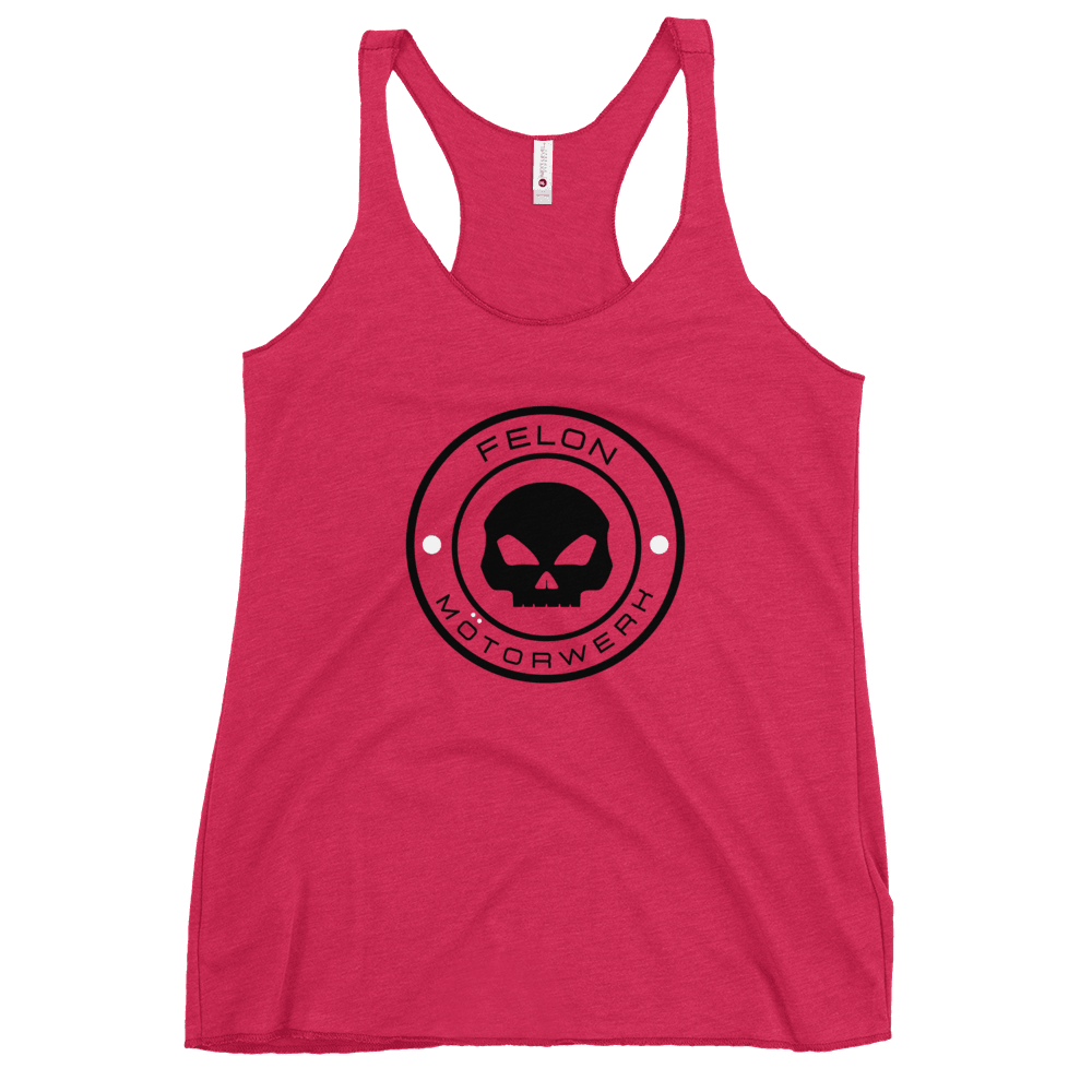 Skull emblem / pink racerback