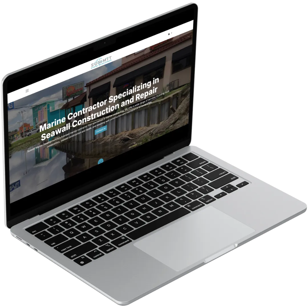 Summit Marine Development — Website · laptop view