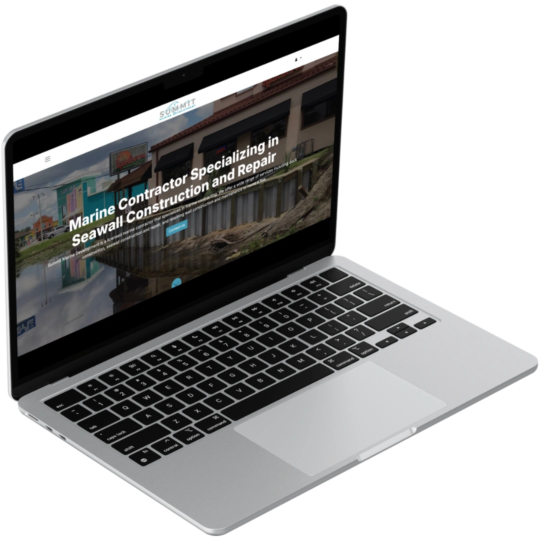 Summit Marine Development — Website · laptop view