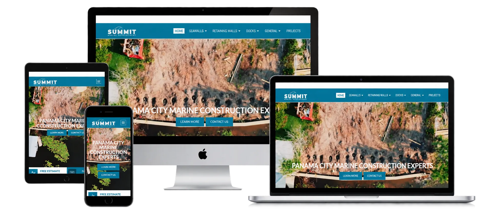 Summit Marine Development — Website across devices