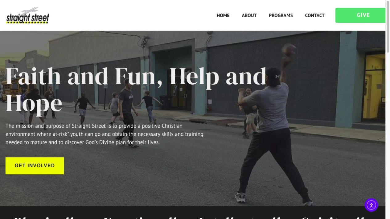 Straight Street Ministries website