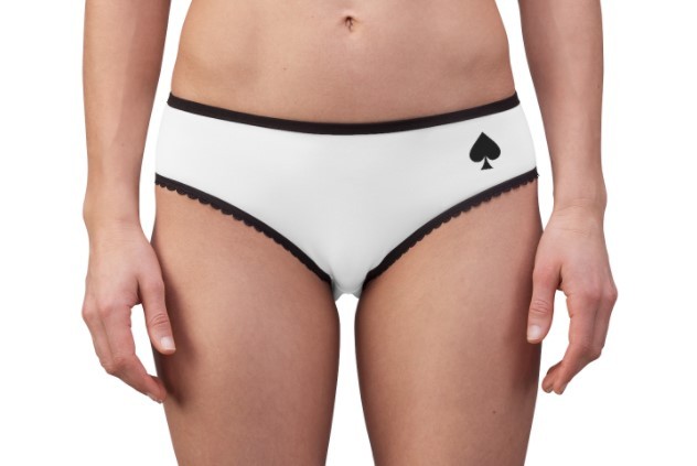 White underwear / spade detail