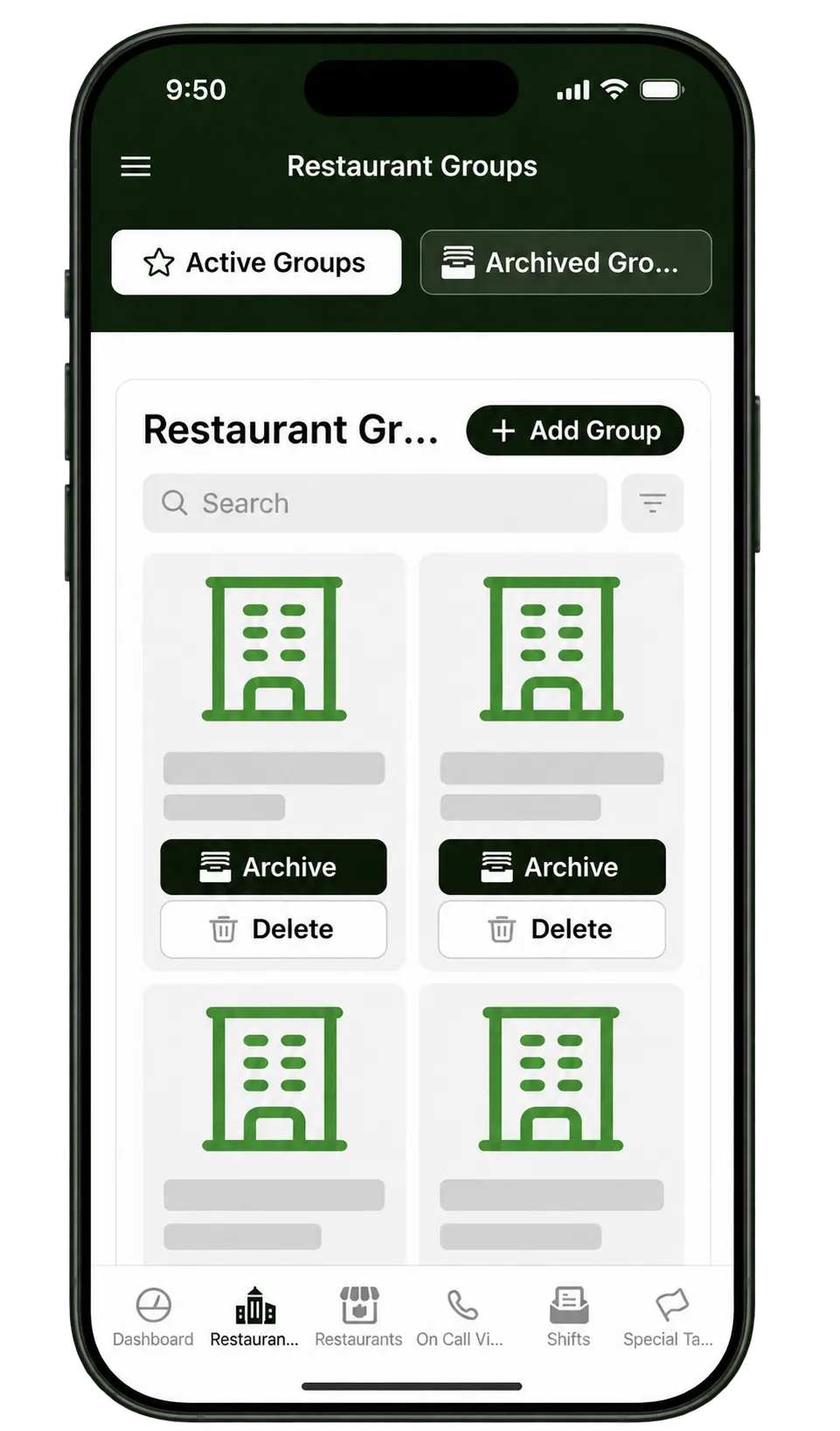 U.S. Oil Solutions — Restaurant groups · identifying details removed