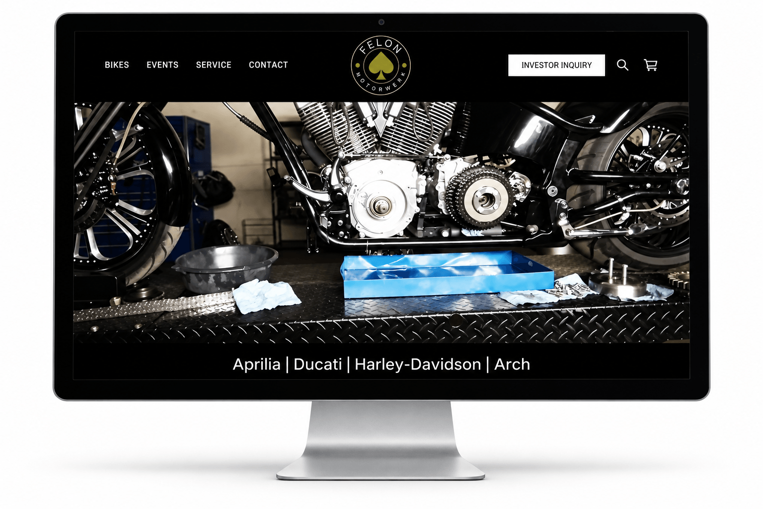 Felon Motorwerk / website desktop view